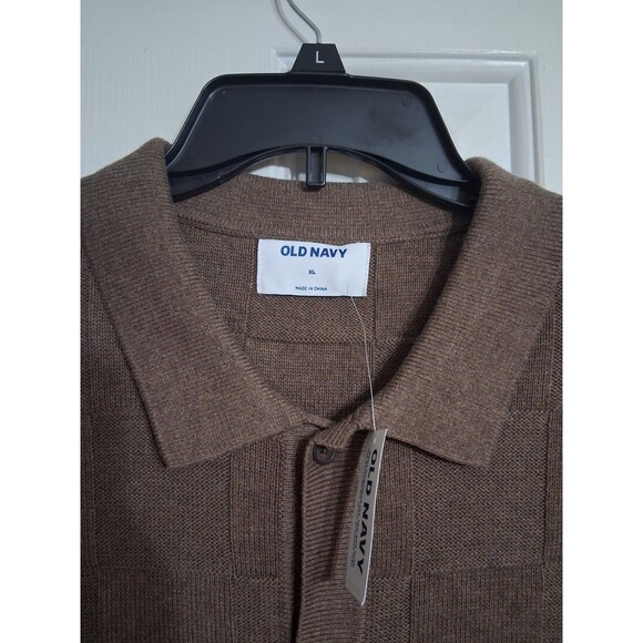 NWT Men's Old Navy Taupe Short Sleeve Sweater Size XL - Picture 3 of 7